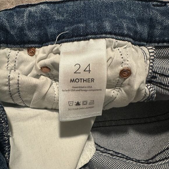 MOTHER Jeans 24 The Tomcat in Completely Over Distressed Straight High Rise - Picture 5 of 8